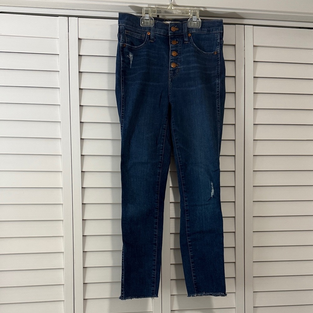 Madewell 10” High Rise Skinny Jeans Distressed